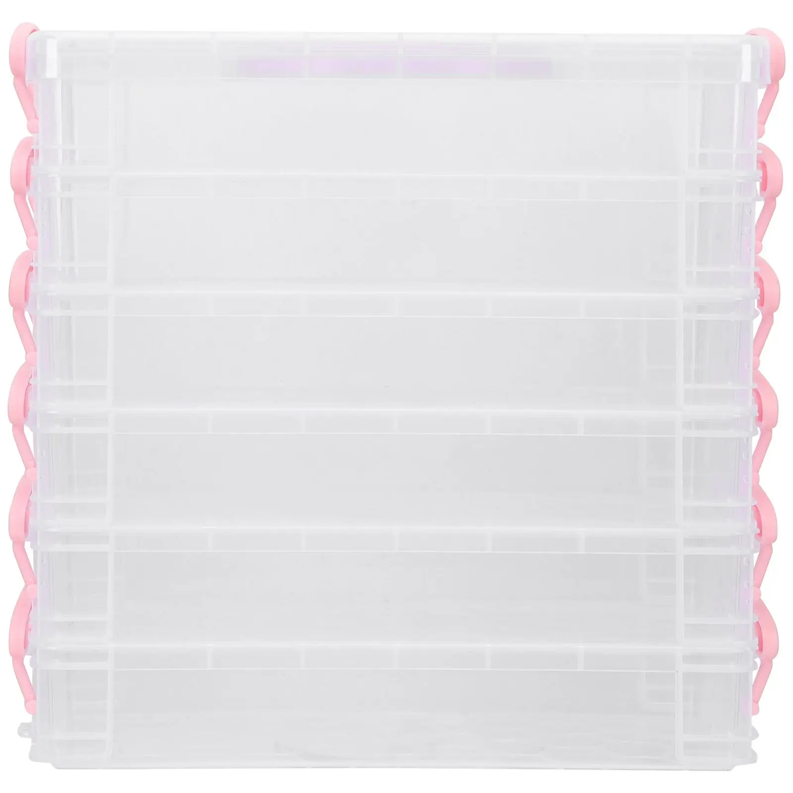 

Large Capacity Pencil Case ganizer Portable Pen Holder Stackable Design Transparent Plastic School Supplies Student Stationery