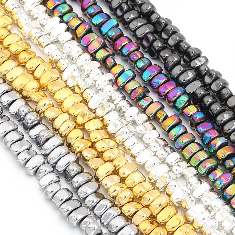 

Irregular Natural Hematite Gravel Stone Charm Spacer Loose Bead For Garment Decoration Making Handmade DIY Accessories