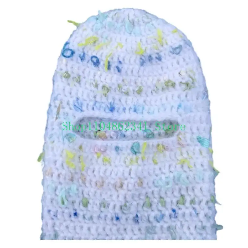 652F Balaclava Knit Beanie Ski Mask Hole Knitted Hat for Skiing, Motorcycling