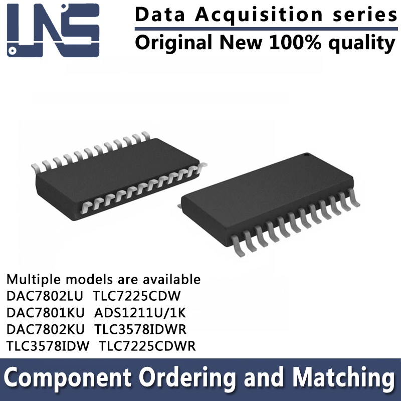 

1PCS DAC7801KU DAC7802KU DAC7802LU TLC3578IDW TLC7225CDW ADS1211U/1K TLC3578IDWR TLC7225CDWR SOIC-24 Data Acquisition