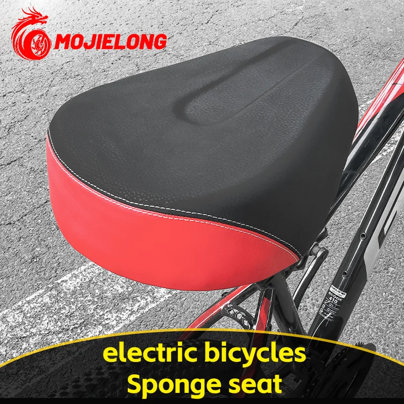 

Electric bike seat with widened design, four-spring mountain bike soft seat, bicycle seat, waterproof and durable components