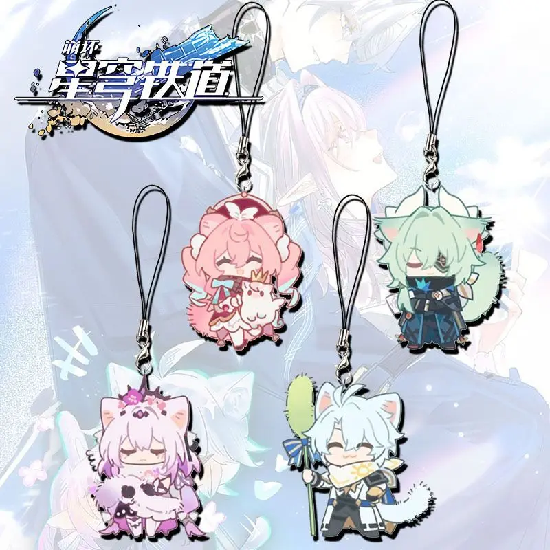 4Pieces  Phone Pendant Keychain Lanyard Khaslana Phainon NeiKos496 Anaxa Anaxagoras Castorice Hyacine Hyacinthia