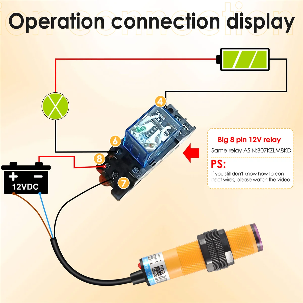 

【Price Drop】DC 3 Wire 6-36V PNP IR Photoelectric Sensor Switch 30cm E18-B03P1