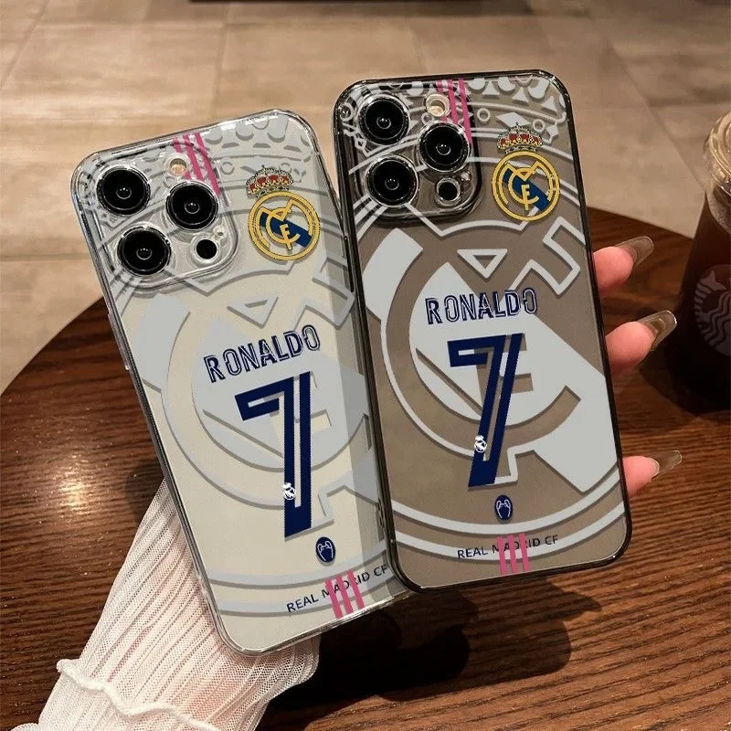 Famous clubs Phone Case For iPhone 16 15 14 13 12 11 Mini Pro Max XR XSMax 8 Plus reals madrids Transparent Soft TPU Back Cover