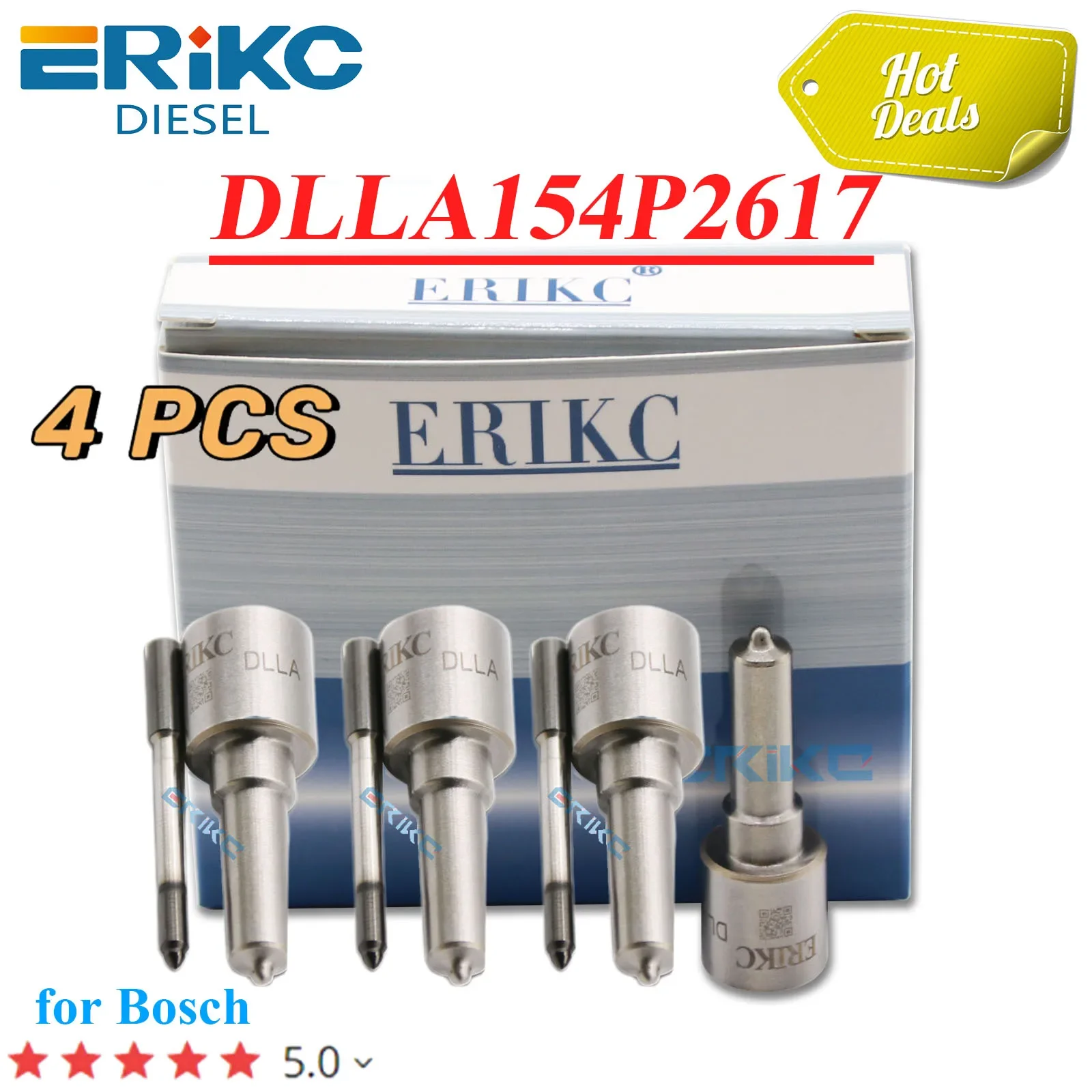 

4 шт. DLLA154P2617 Форсунка DLLA 154 P 2617 OEM 0433172617 Дизельный диспенсер с черной иглой для 0445120494 0445120493