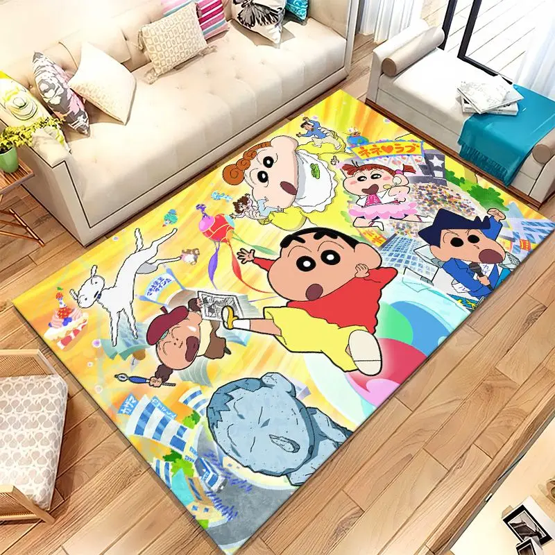 Funny C-Crayon Shin-chans Cartoon Soft Non-Slip Large Area Rug for Living Room,Bedroom Playroom Carpet Mat for Sofa,Home Decor