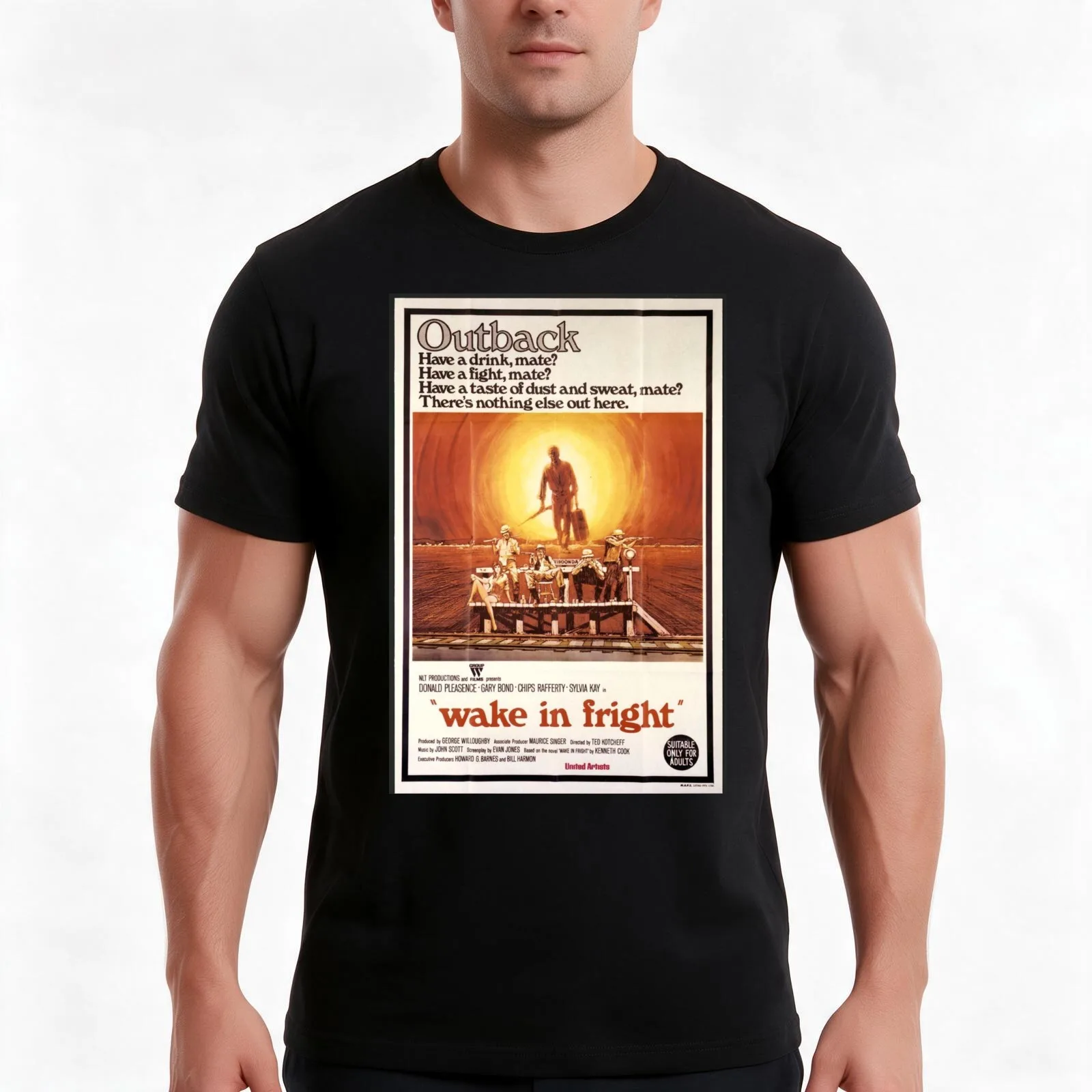 Wake In Fright T-Shirt Summer Casual Cotton Tee Oversized Streetwear Tops Vintage Graphic Print Loose Fit Short Sleeve