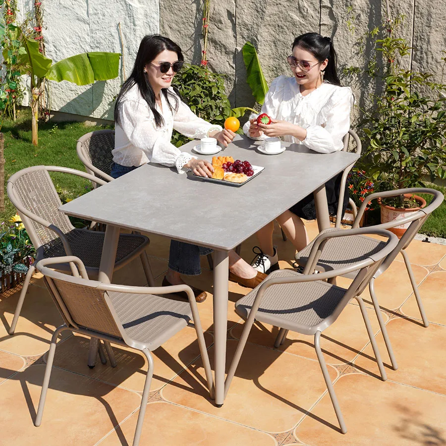 

Backyard Outdoor Furniture Canopy Waterproof Modern Nordic Outdoor Furniture Cushions Patio Rattan High Quality Muebles Chairs