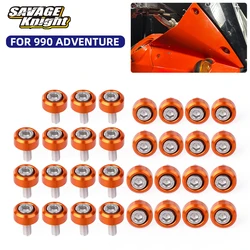 22 Uds. Tornillo de carenado de marco de guardabarros delantero para 990 ADVENTURE S R 2006-2013 990 accesorios de motocicleta pernos de arandela de parabrisas CNC M6