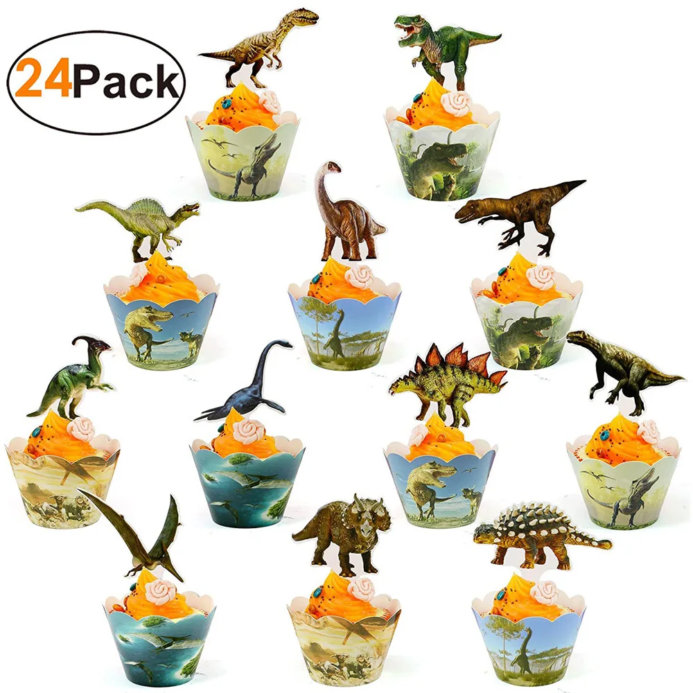 Dinosaur Birthday Party Decoration Supplies Disposable Tableware Mask Foil Balloons Bracelet Favor Jungle Safari Boy Baby Shower