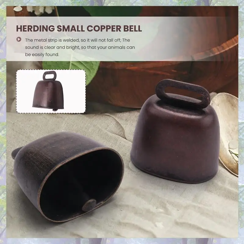 جديد وصول 10 قطعة بقرة الحصان الأغنام رعي أجراس النحاس الصغيرة ، جرس البقر الرجعية لرعي الأغنام الحصان النحاس ، أجراس البقرة الضوضاء أماه