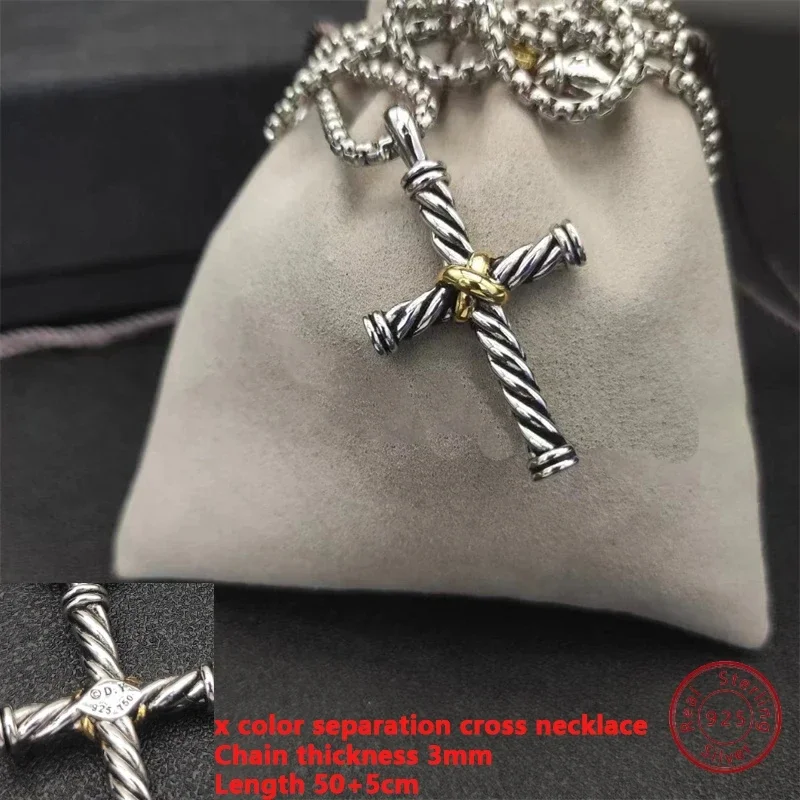 High Quality Fashion Dy Cross Pendant Necklace