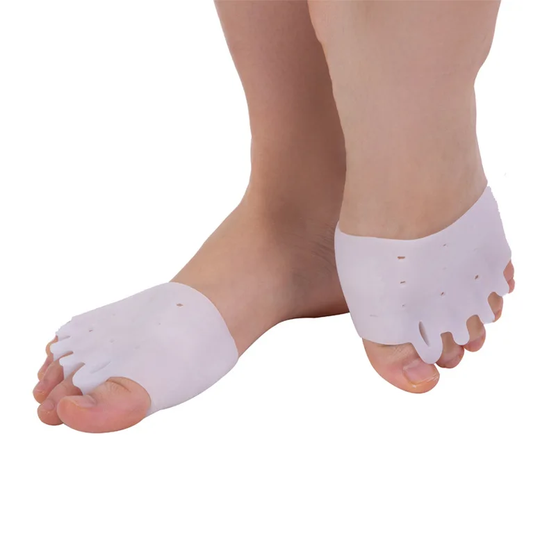 Silicone Forefoot Pad, Half Size Pad, Massaging Five Toes, Forefoot Pad Embedded With SEBS Strap Orthopedic Gel Insoles