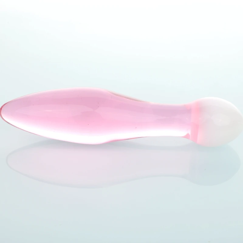 Factory Made Pink White Color Cute Girl Penis/Pink Glass Penis/Pink Glass Dildo for Man and Lady Sex Use