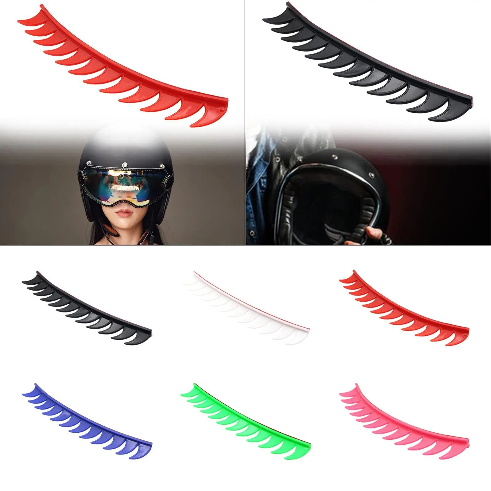 ملصق شعر مستعار لخوذة راكبي الدراجات النارية قابل للتخصيص من السيليكون المرن لخوذات الدراجات النارية والدراجات #3