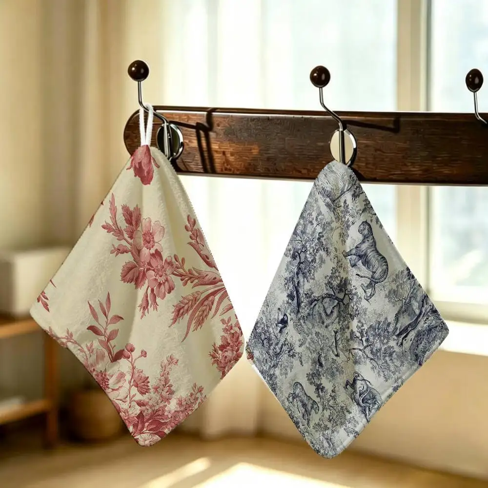 boho plant Decorative Household Hanging Towel Polyester Cotton Hand Wiping Towel Sturdy For Bathroom Bedroom