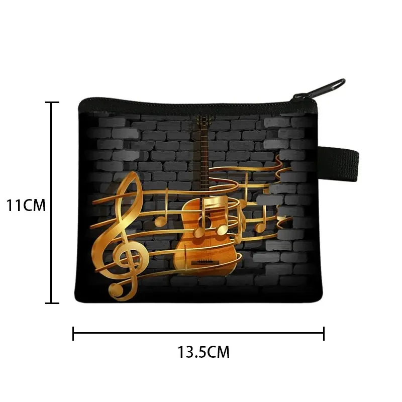 Hot Sale Music Note Coin Purse Women Piano Guitar Wallet Money Bag Girls Purses Small Clutch  Credit Card Keys Holder Bags Gift