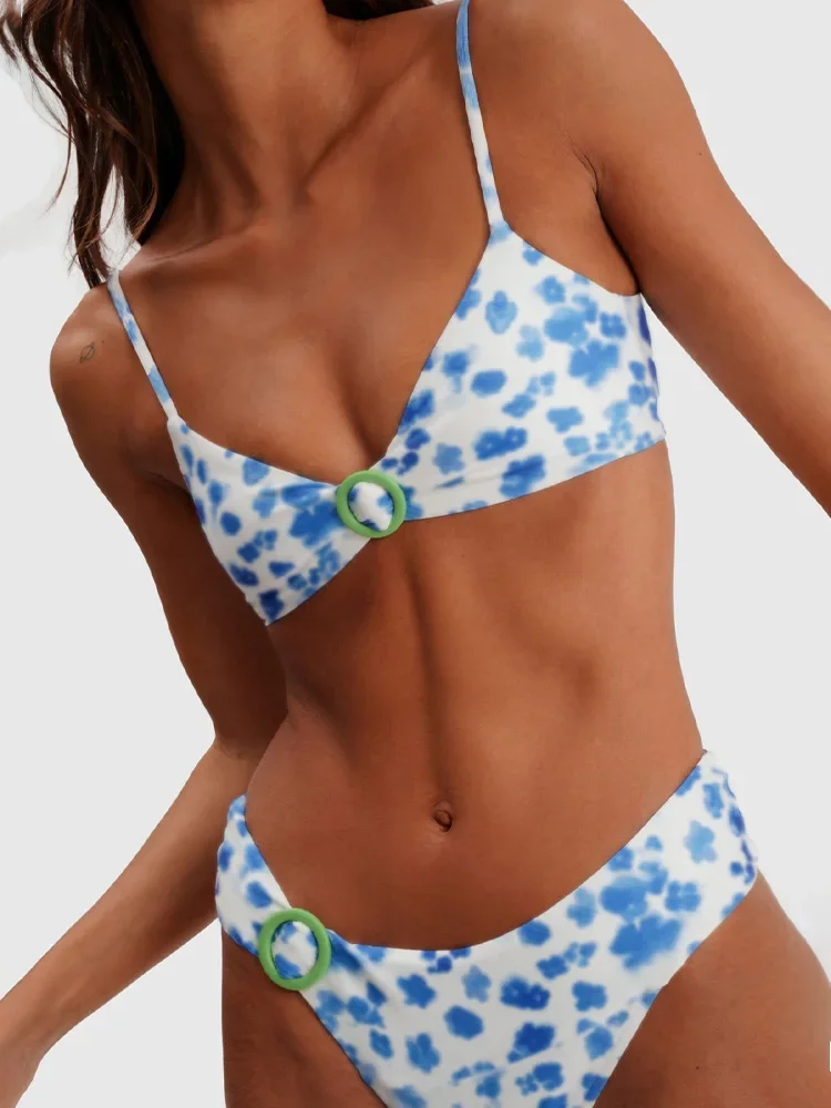 High Cut Swimsuits Printed Bikini Set For Women Bikinis Push Up Two Piece Suits Biquini Sexy Swimwear