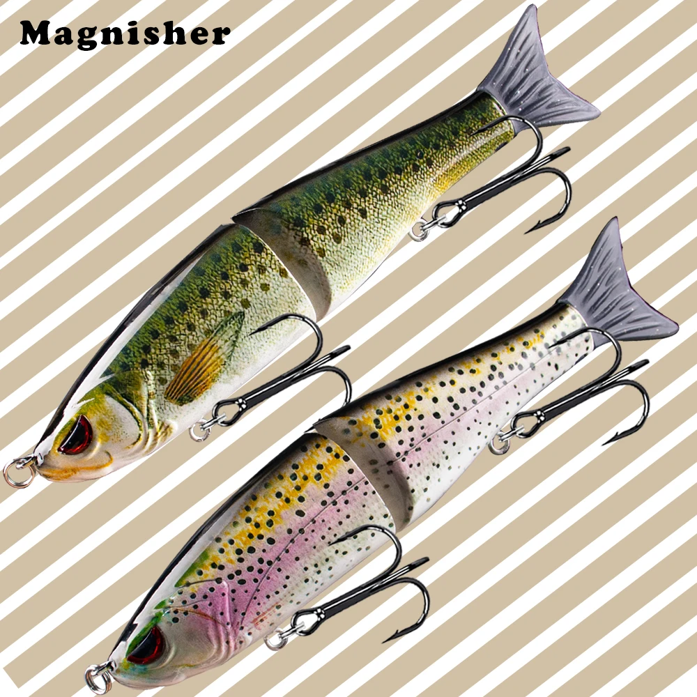 

Magnisher 2 секции Glide Baits 18 см 62 г Шарнирные рыболовные приманки Shad Slide Swimbait для большой игры Рыбалка Щука Окунь Снасти