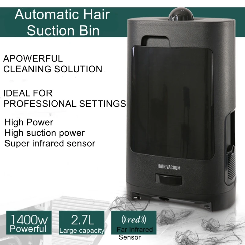 

High-power infrared sensor intelligent suction broken hair tools hair salon special suction hair waste garbage can