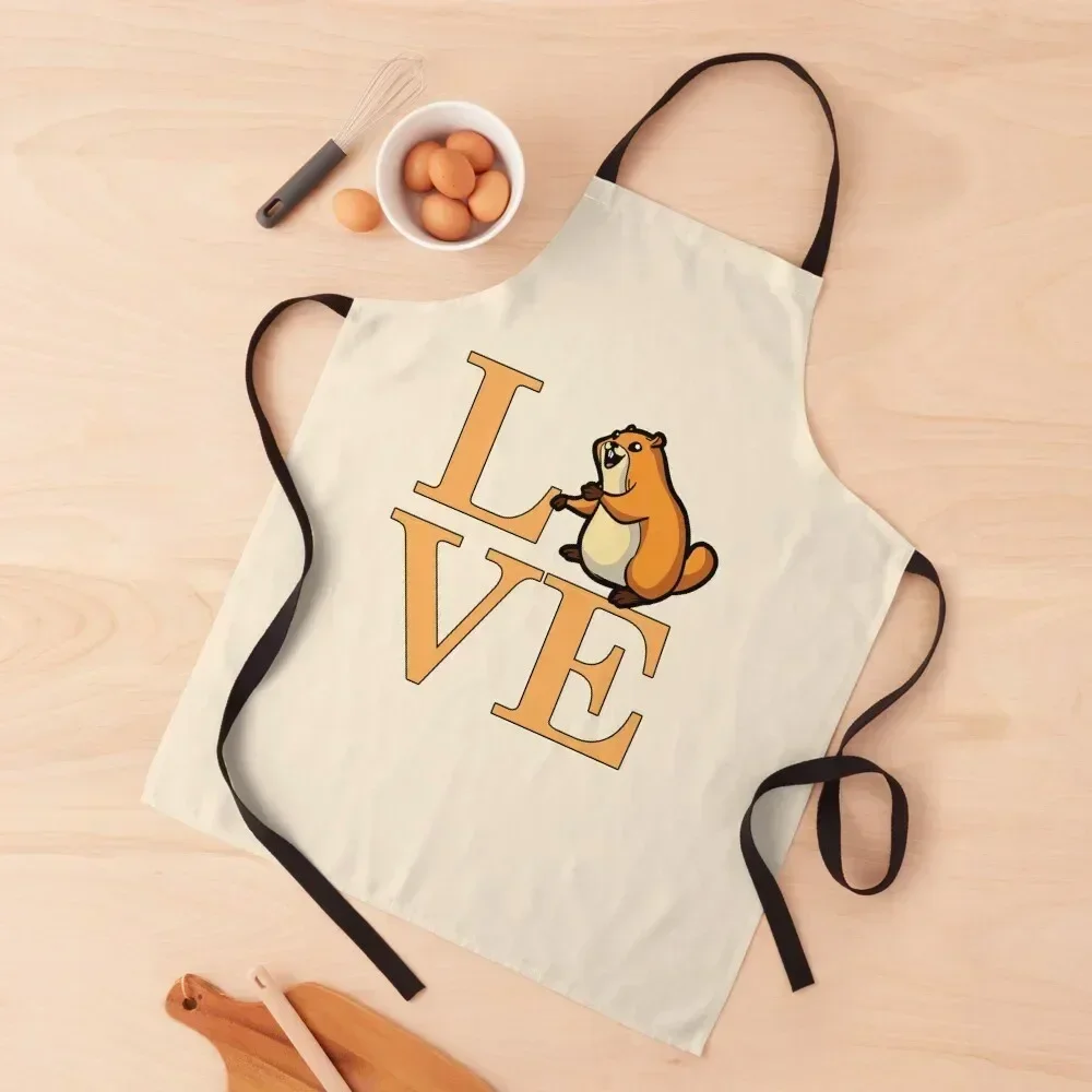 

Love Gopher. Apron Kitchen And Household Goods with pockets Kitchen Apras For Women Waterproof Kitchen For Women Apron