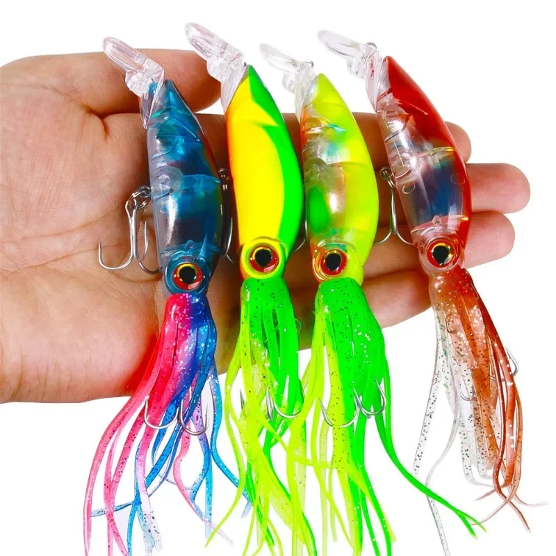 Octopus bait simulation 9 color octopus squid bait fishing bait Luya bait fishing helper  fishing lures