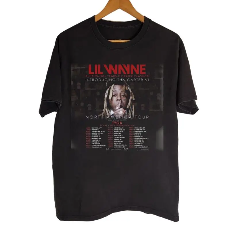 Lil Wayne Tour 2025 Black Cotton All size S 5XL For Fans  T shirt HRB317