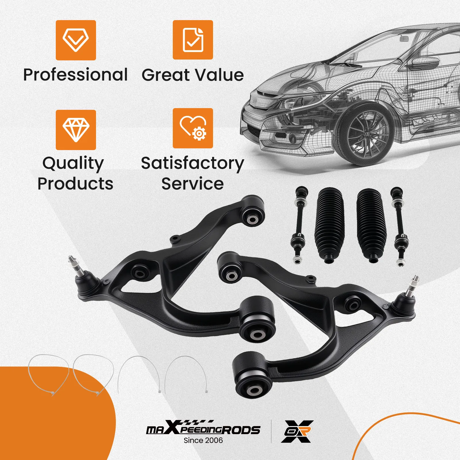 

Front Lower Control Arm Sway Bar Link for Ram 1500 2006-2018 1500 Classic 19-21