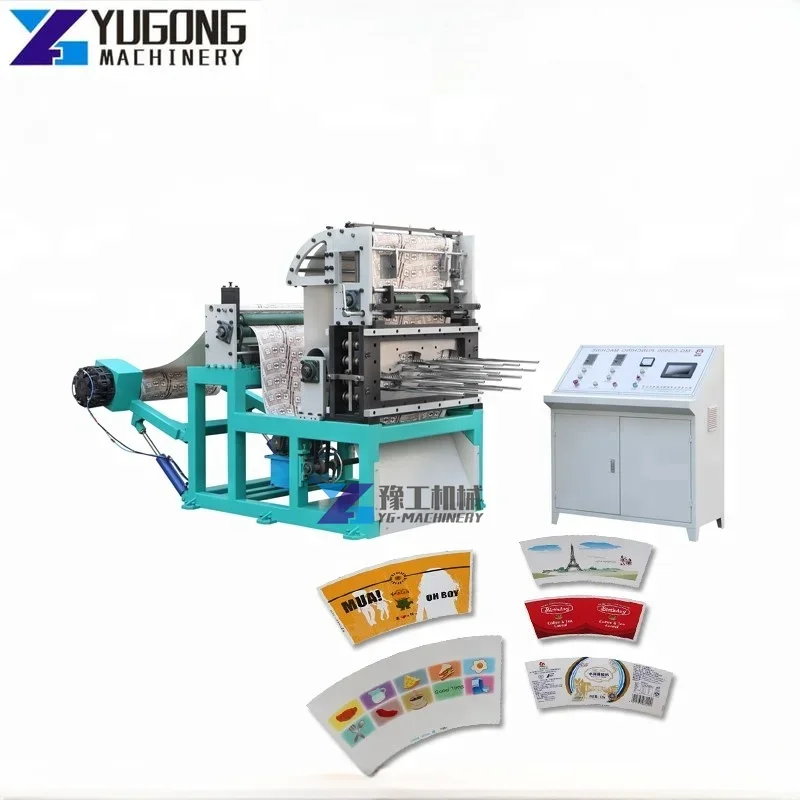 Hot SaleFast Speed Automatic Popular Paper Cup Fan Card Roll Die Cutting Machine Paper Cup Printing Die Cutting Machine Price