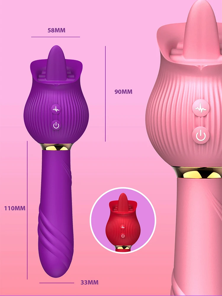 Lila Rot Rosa Lieferungen für Erwachsene Rose Zunge Lecken Vibrator 18+ Sexspielzeug Dildo Masturbator Muschi Anal Vagina Hintern Pulg Sexy Frau