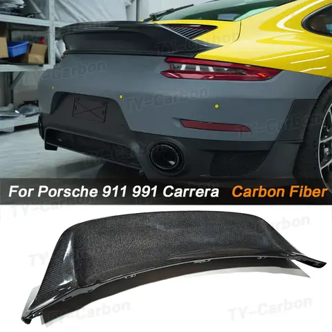 For Porsche 911 991 2012-2018 Real Carbon Fiber Car Rear Spoiler Wing Lip Car Rear Trunk Racing Spoielr Boot Lip Car Styling