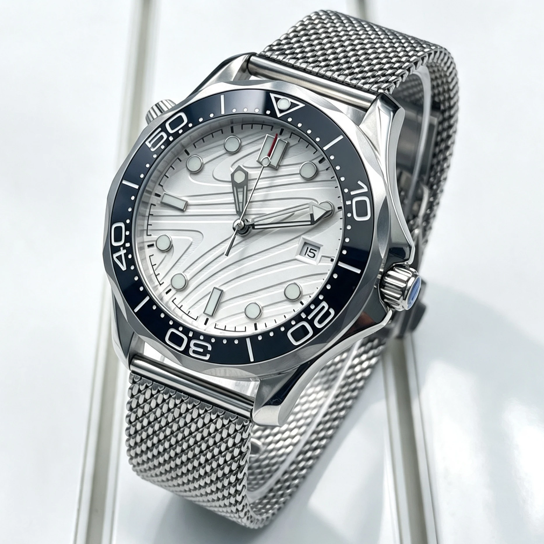 2026 New Model Men's Automatic Mechanical Water-Resistant Watch 41.5mm Patterned Stainless Steel Case   8215/ST1612 Movement