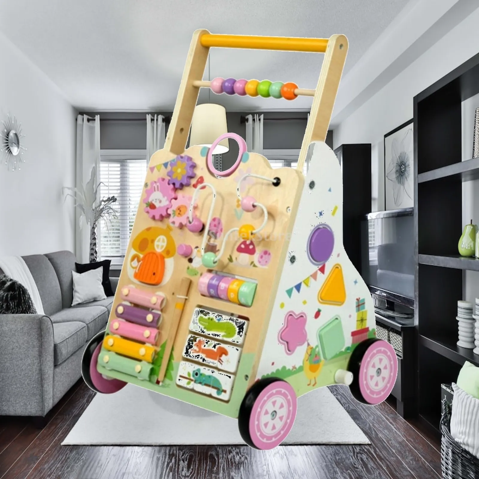 baby-wooden-learning-walker-with-sturdy-handle-and-smooth-wheels-for-toddlers-early-education-activity-toy
