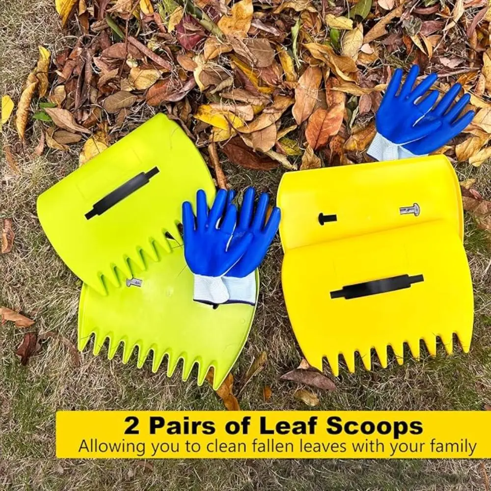 Hand Held Leaf Scoops Hand Rakes Portable Leaf Sorting Garden Leaf Collector Plastic Lightweight Leaf Rake Rubbish Pick Up
