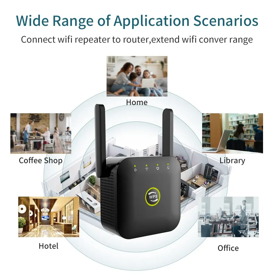 300Mbps Inalámbrico WIFI Repetidor Remoto Extensor Wifi Amplificador WiFi 802.11N WiFi Repetidor Amplificador Wi Fi Reapeter