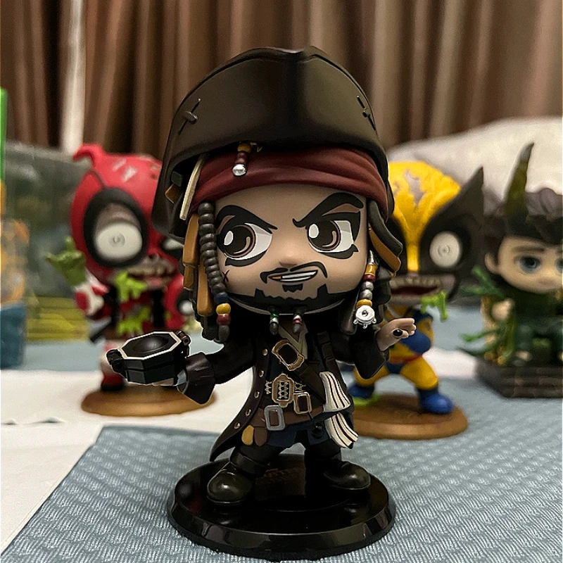 Hot Toys Pirates of the Caribbean：Dead Men Tell No Tales Jack Sparrow COSBABY Mini Figure Toy Anime Action Figures Ornament Gift