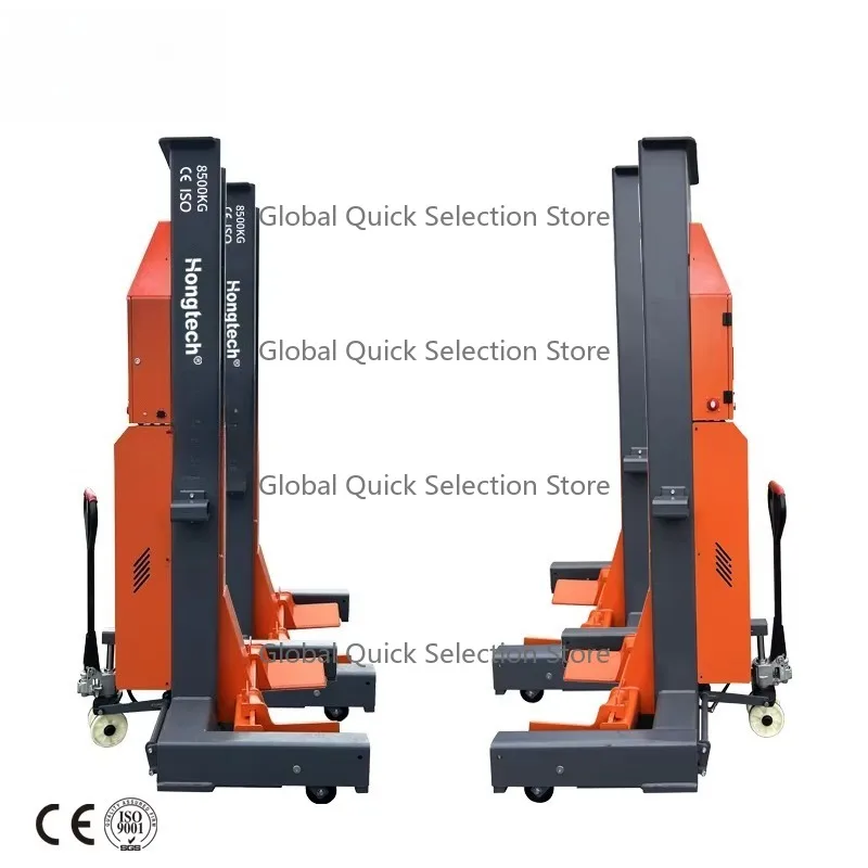 Heavy-Duty 4-Post Truck Lift Wireless Bus Jack Mobile Columns Car Lift Hongtech HOT-WTL8 34-Ton Capacity
