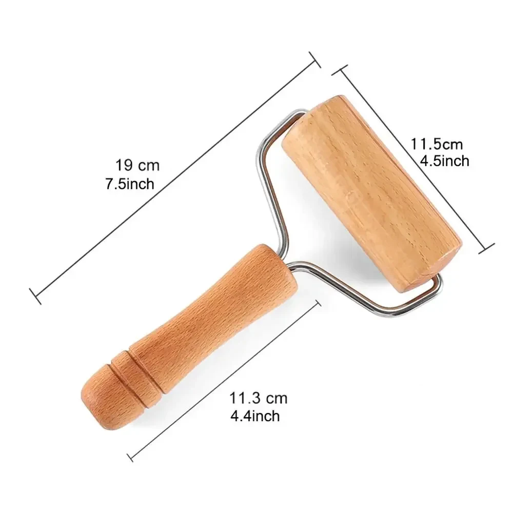 Wooden Pastry Pizza Roller Pizza Dough Roller Rolling Pin Wooden Dough Roller Small Rolling Pin Home Kitchen Cake Baking Kit