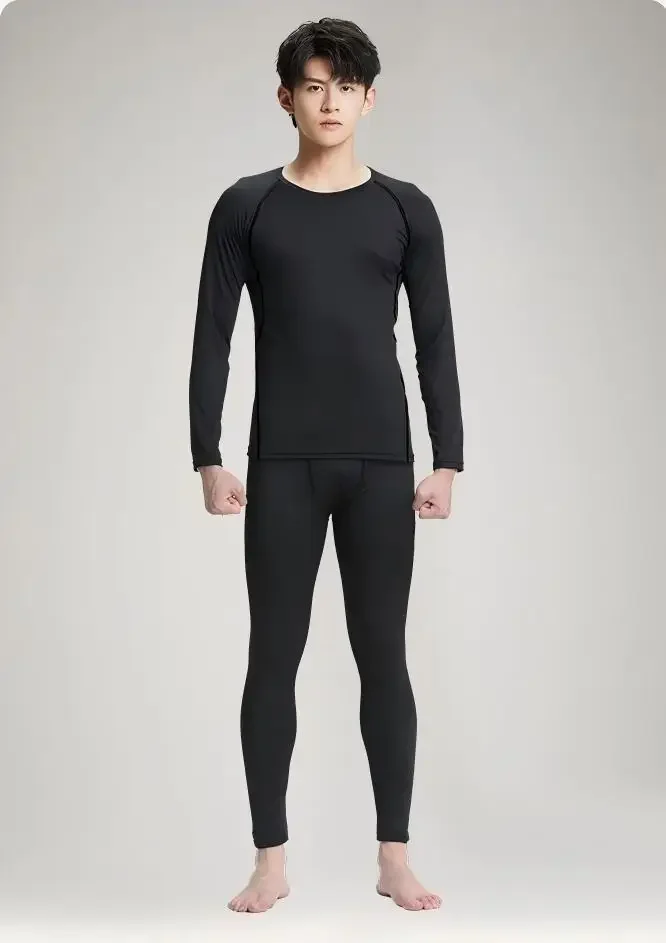 

Quick-dry tights for men, running sportswear, long-sleeved mountaineering fitness basketball training clothes
