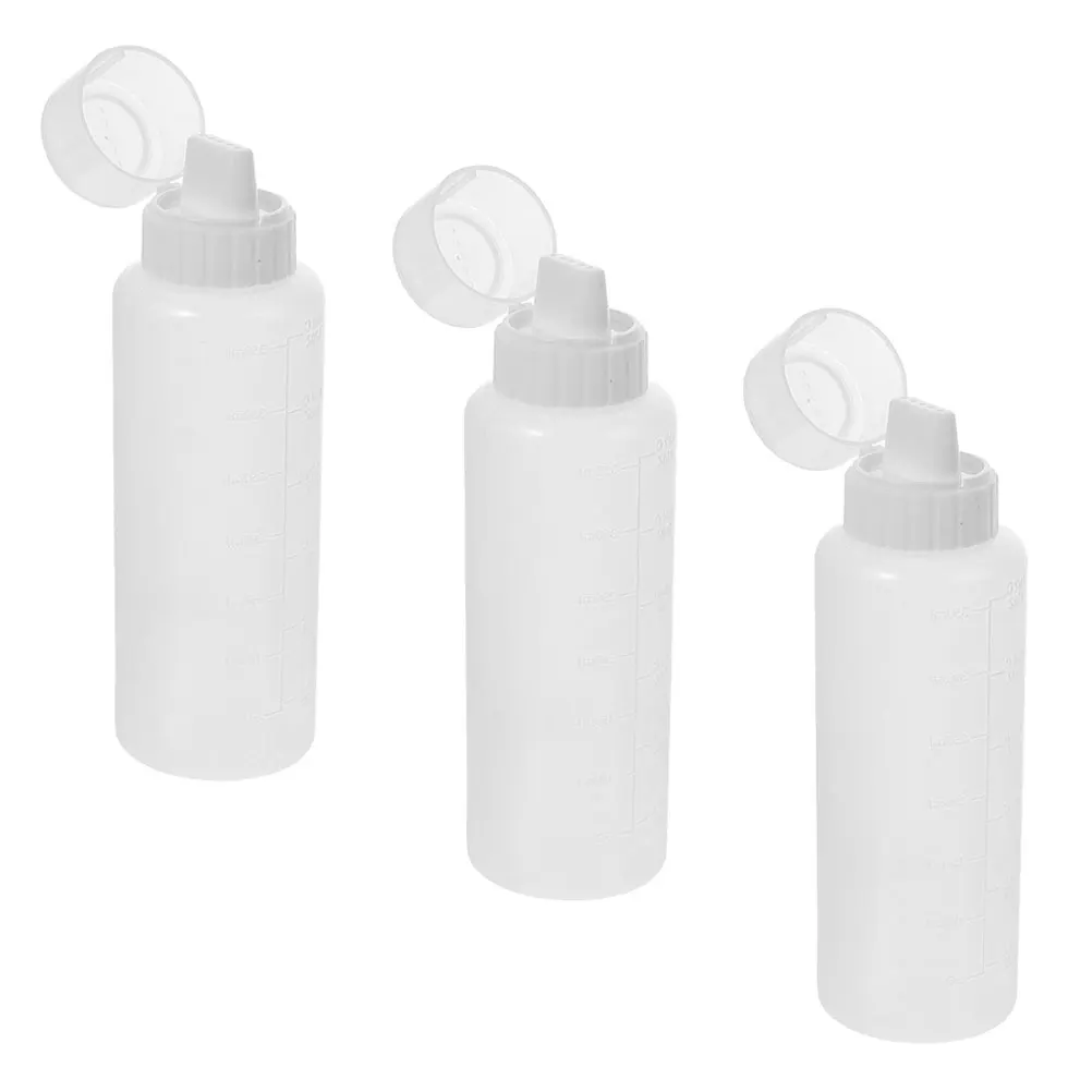 

3pcs Sauce Bottle Kitchen Condiment Dispenser Sauce Squeeze Bottle Salad Dressing Bottles Food Grade Easy Clean Portable