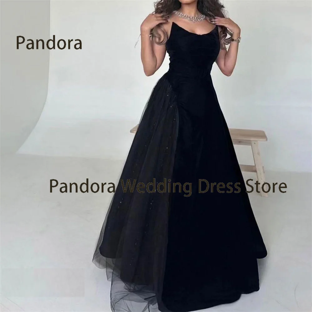 

Pandora mellifluous Women's long formal evening gown with strapless sleeveless floor A-line birthday wedding party dress