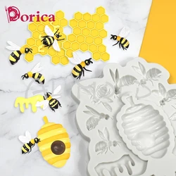 Bee/Honeycomb Fondant Silicone Mold DIY Chocolate Cake Mould Resin Clay Model Cake Decorating Tools Kitchen Baking Accessories