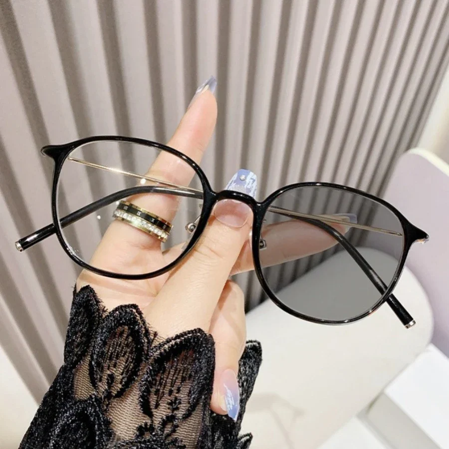 Photochrome Anti-Blau-Presbyopie-Brille, ultraleicht, für Damen und Herren, Lesebrille, klare Fernsichtbrille, Linse, Dioptrien 0 bis + 4,0 – Detail 1