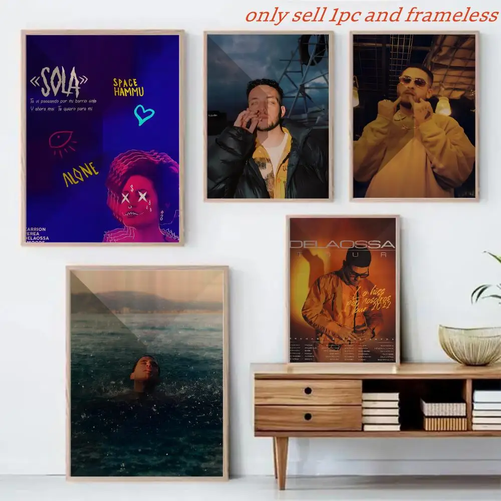 Music Singer D-Delaossa Painting Calligraphy Canvas Mural For Interior Walls Crease-Free Beautiful For Living Room Bedroom