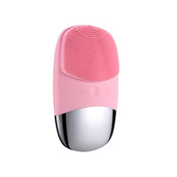 Electric Facial Cleansing Brush Silicone Square Charging Face Cleaner Motor Ultrasonic Cleaning Massage Tool