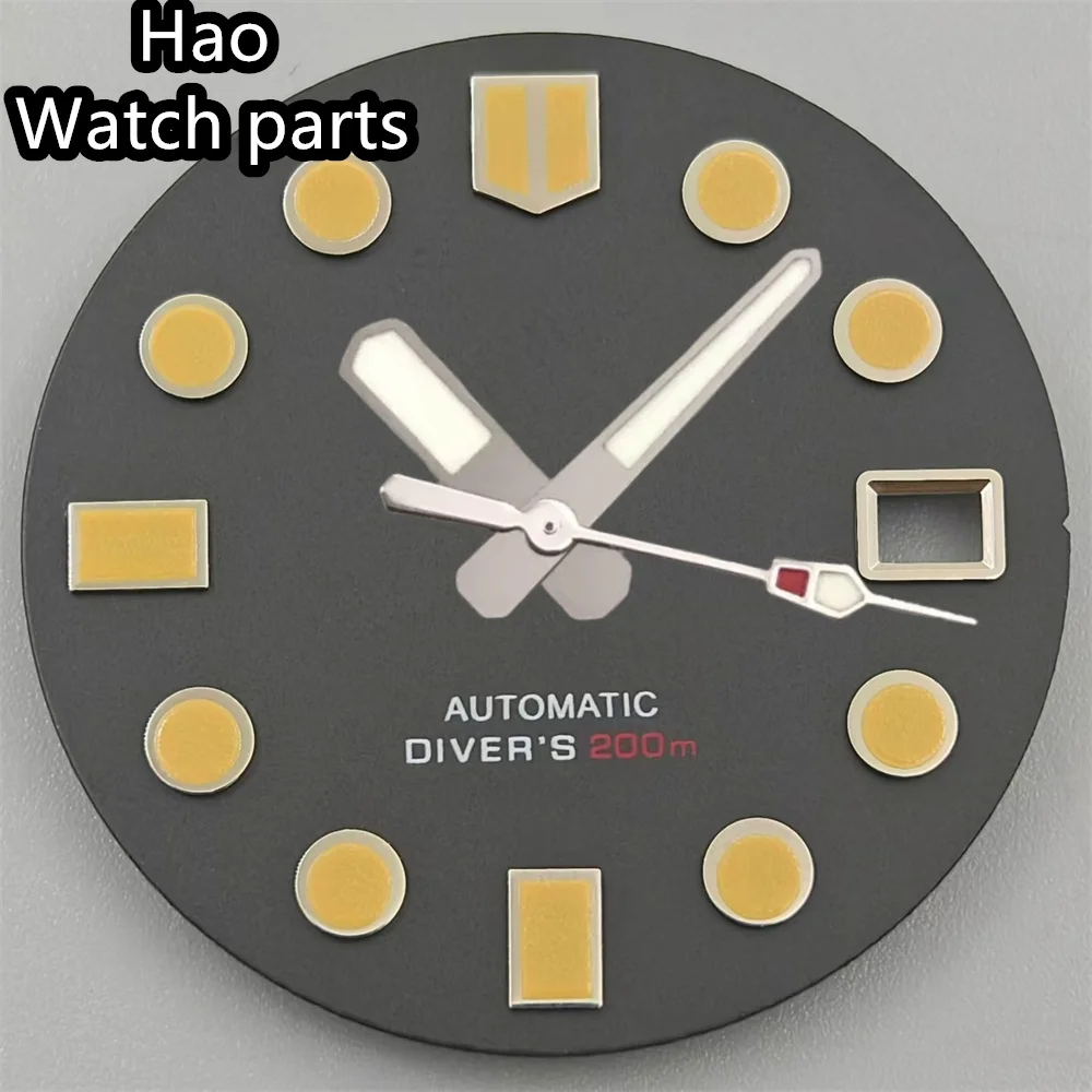 Стерильный циферблат BLIGER, 29 мм, черный, белый, зеленый, красный циферблат с набором стрелок, подходит для механизма NH35, подходит для заводной головки на 3 часа, заводная головка на 3,8 часа