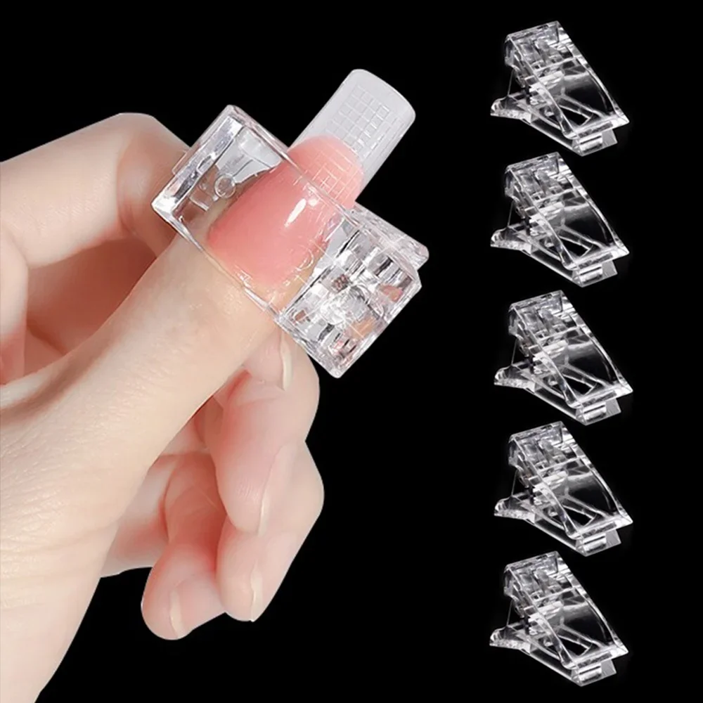 5Pcs Quick Building Mold Nail Tips Clip Nail Dual Forms Finger Extension Nail Art Uv Builder Poly Gel Manicure Tools