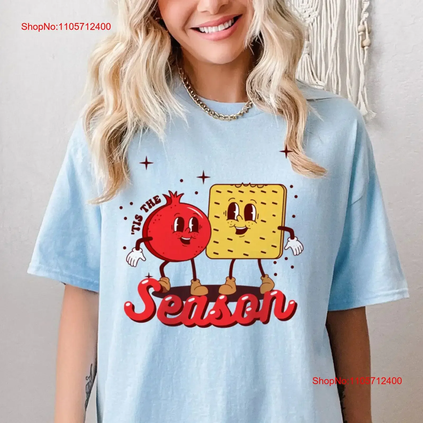 Tis the Season Rosh Hashanah T Shirt baby Pomegranate Clothing Shana Tova vintage Washed Unisex Top For Everyday Wear graphic