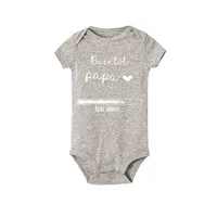 Papa bébé arrive bientôt bébé barboteuse annonce enceinte nouveau-né enfant en bas âge combinaison vêtements d'été présente des cadeaux de douche pour bébé 8
