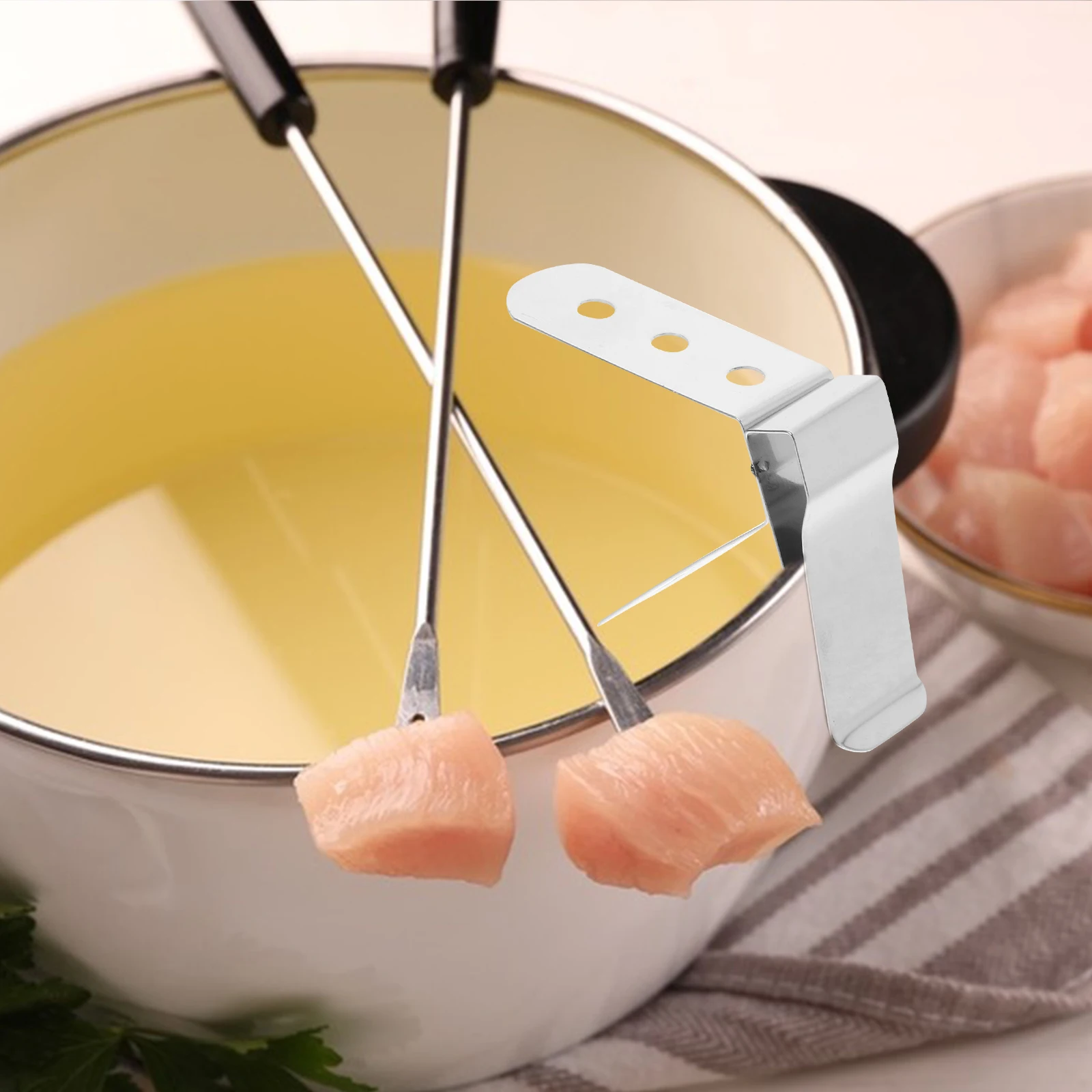 

Stainless Steel Thermometer Clip for Milk Tea Coffee Maker Syrup Pot Probe Holder Kitchen Supplies Anti Rust
